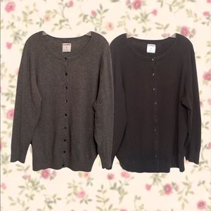 Old Navy Gray and Black Cardigans (Lot of 2)